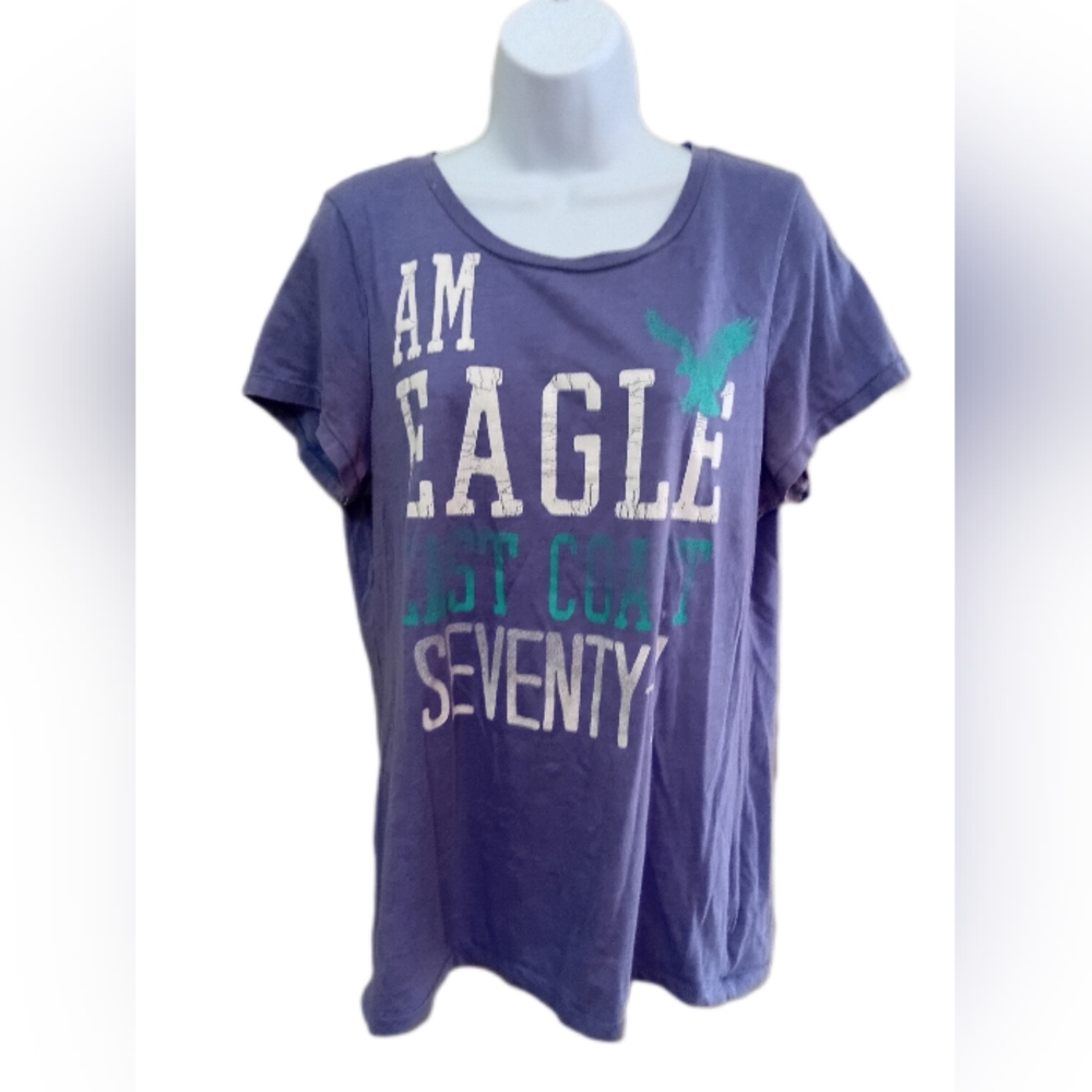 American Eagle Purple Graphic Tee